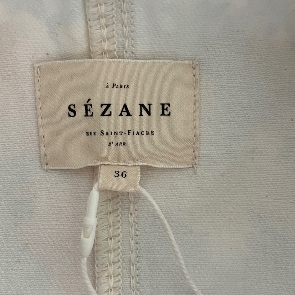 SÉZANE ADRIA Floral Sleeveless Dress w/ Pockets Cotton Denim Past Season Size 4 - Picture 7 of 9